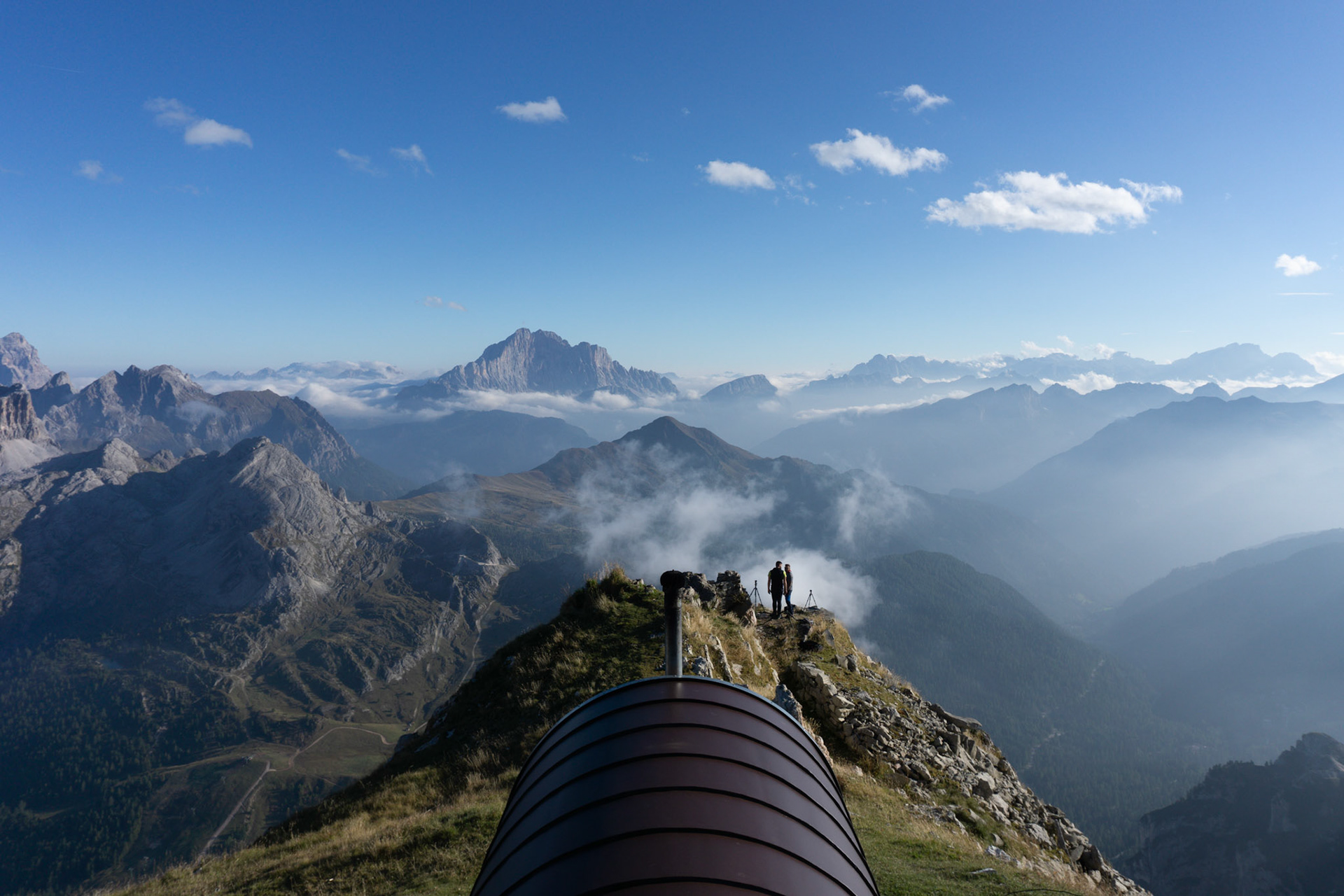 Rocky mountain peaks and ridges