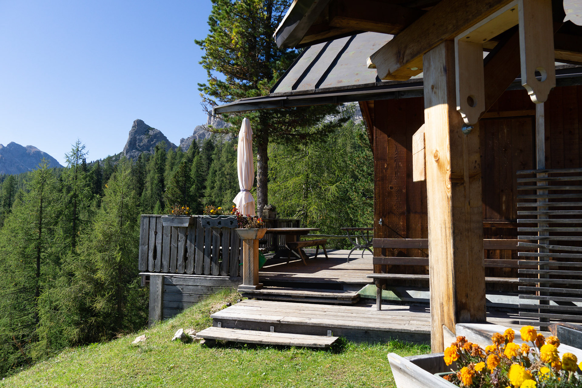 Mountain lake in alpine setting