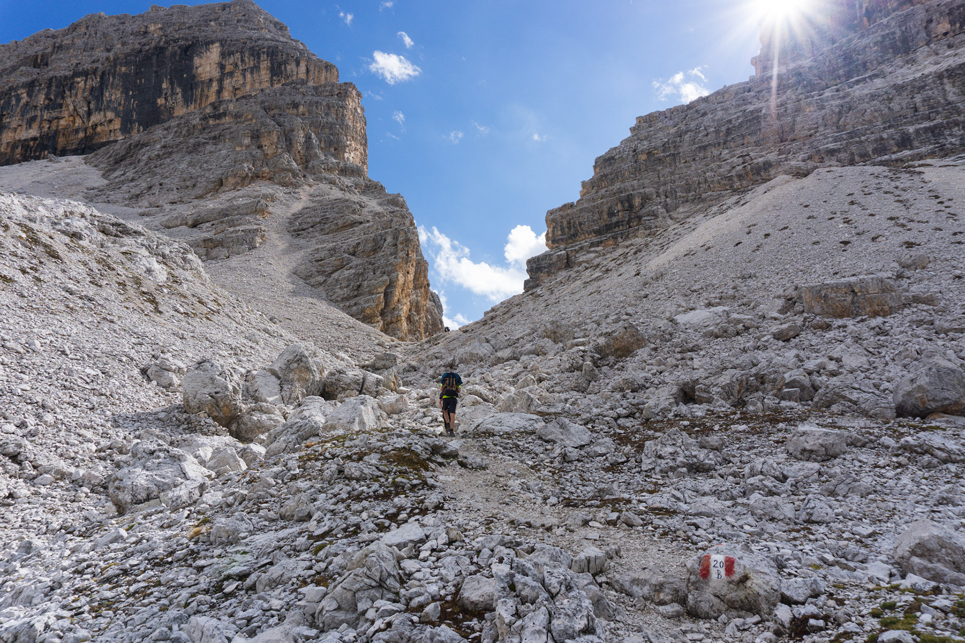 Trail through mountain valley